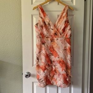 Ann Taylor Silk Ruffle Dress